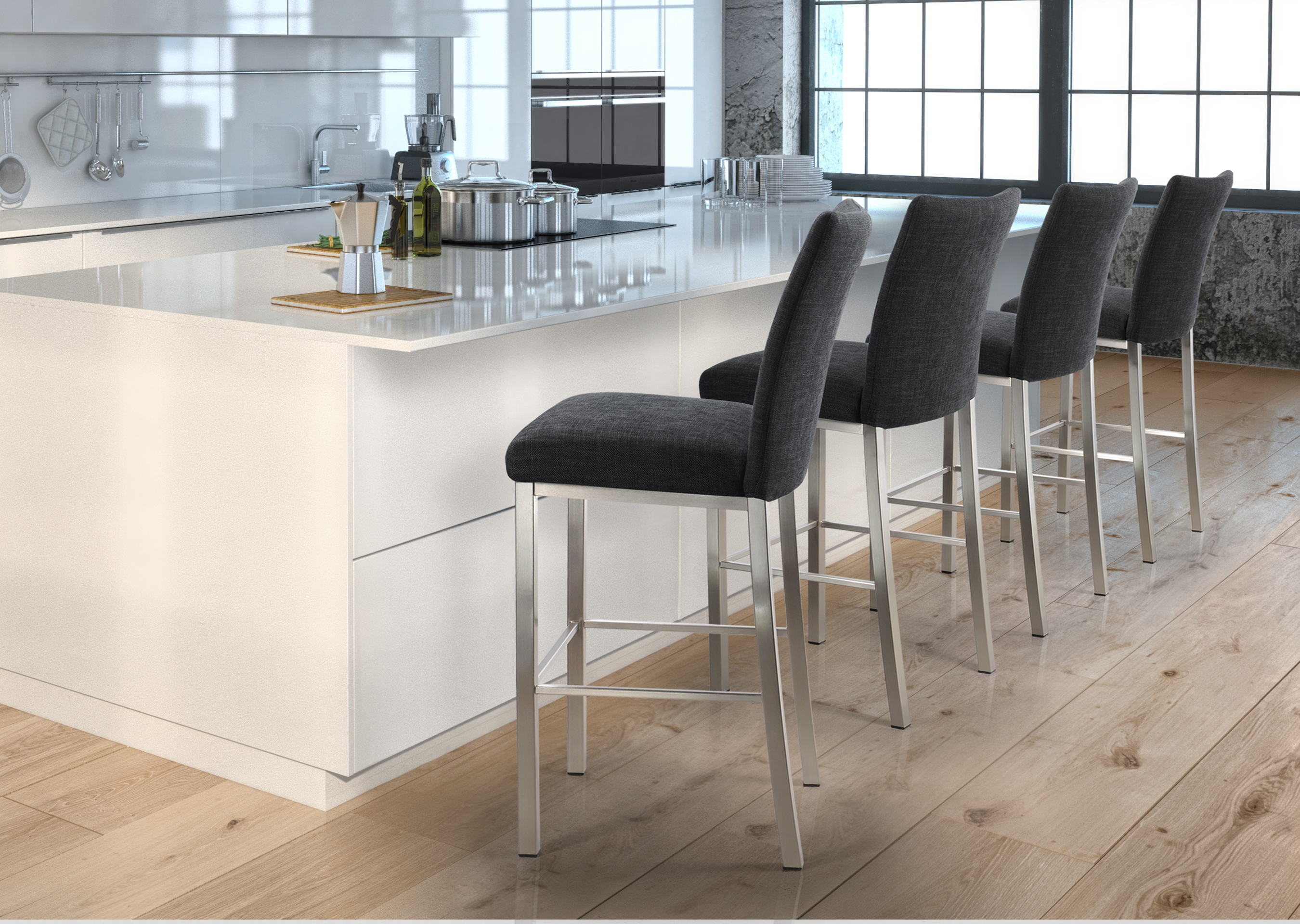 Contemporary barstools Biscaro Trica