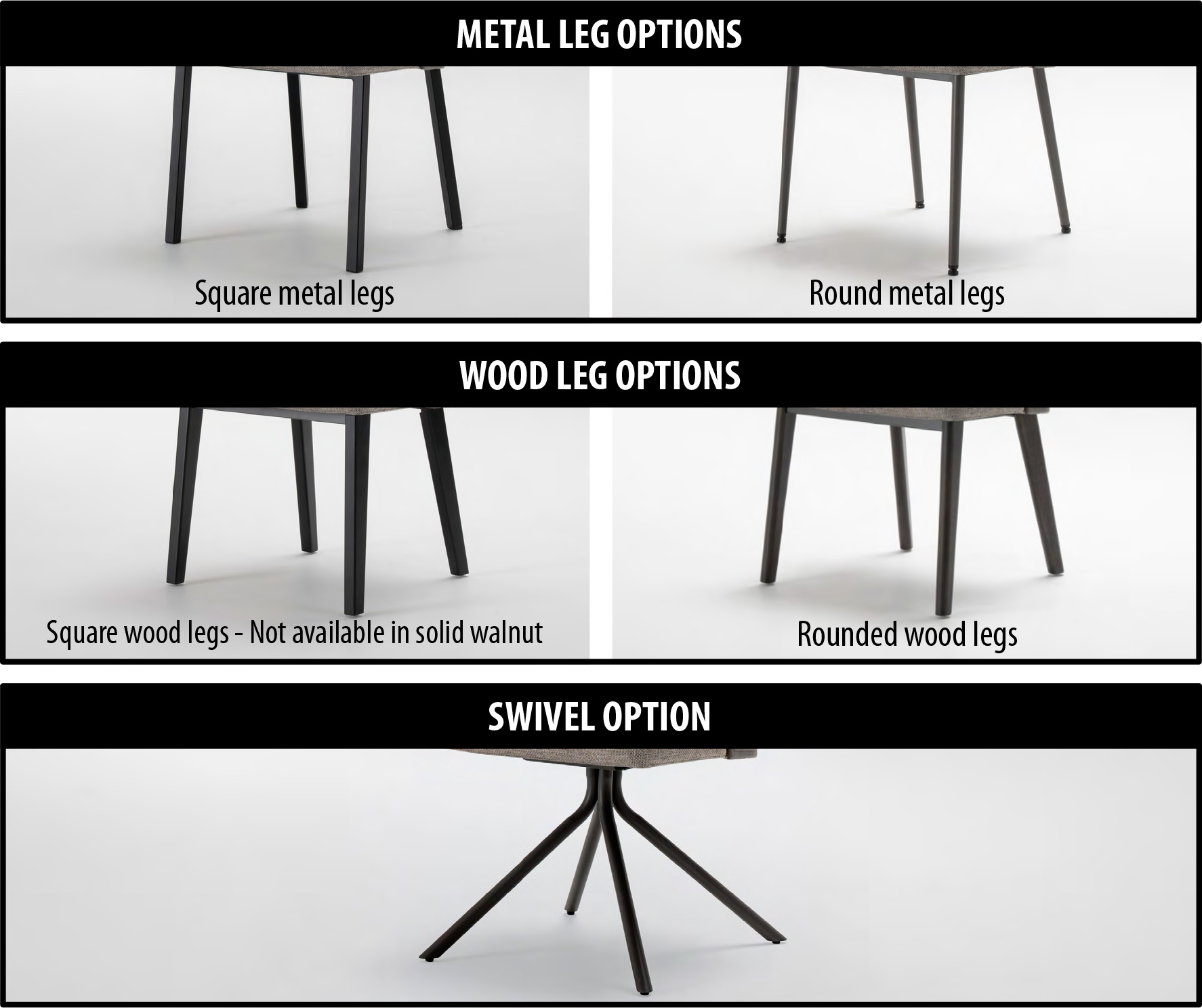 Nora Leg Options